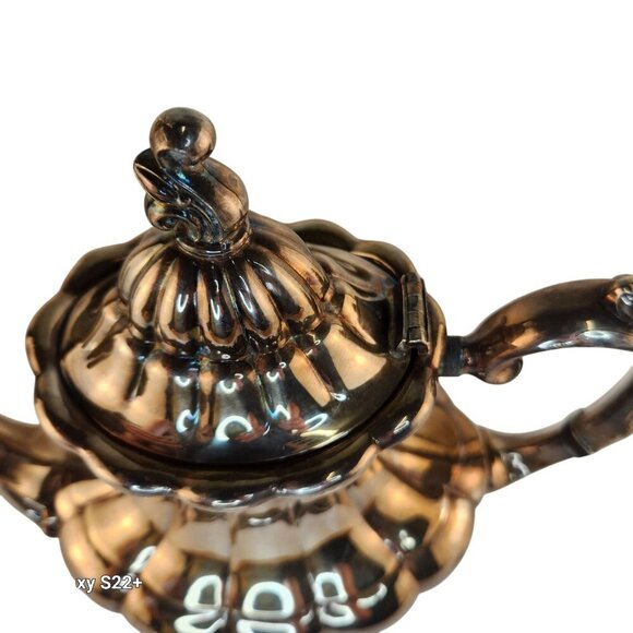 Reed & Barton 7050 Holiday Silver Plated Teapot 19th Century - Picture 7 of 9